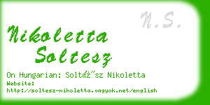 nikoletta soltesz business card